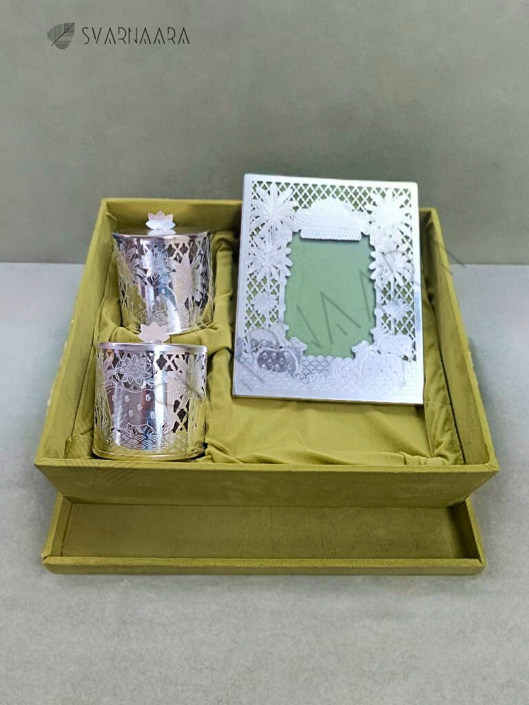 Jar Set Of 2 With Photo Frame