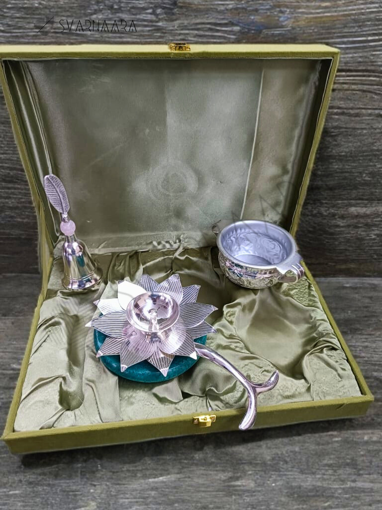 Lotus Diya With Bell + Matki