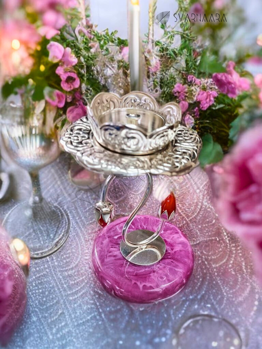 Round Jyot With Red Lotus