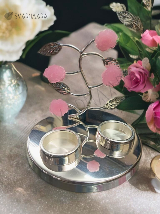 Rose Flower Dual Candle Stand