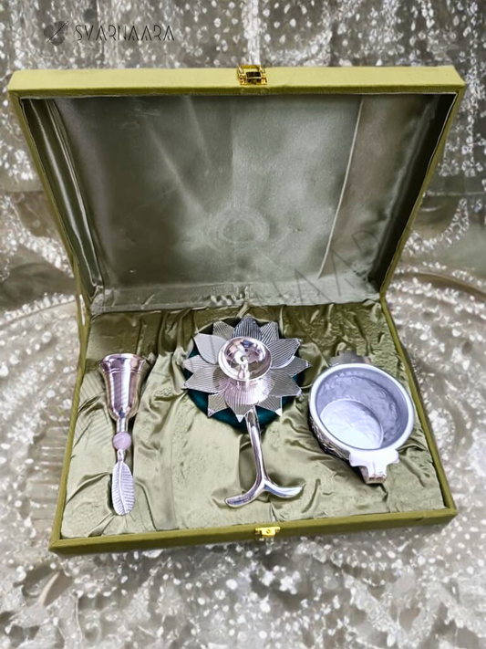 Lotus Diya With Bell + Matki