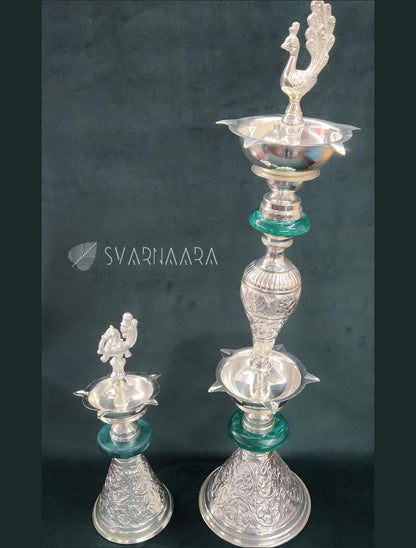Peacock Diya ( Long )