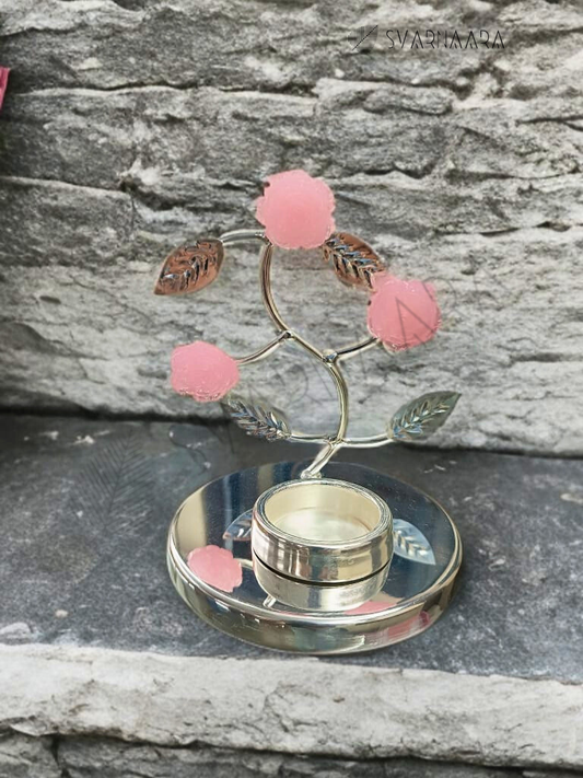 Rose Flower Single Candle Stand